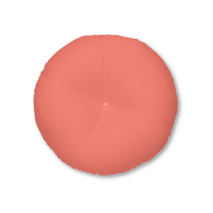 Round Tufted Floor Pillow - Salmon