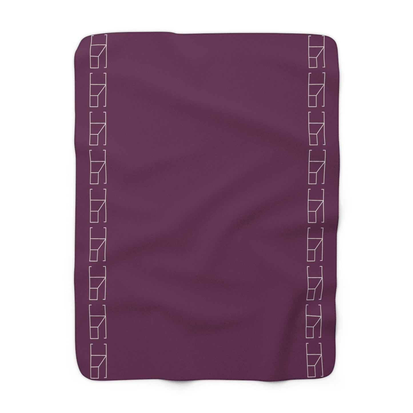 Sherpa Fleece Blanket - Plum Wine