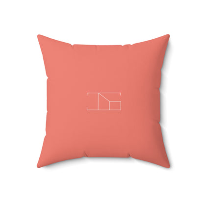 Faux Suede Throw Pillow - Salmon