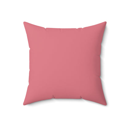 Faux Suede Throw Pillow - Light Coral