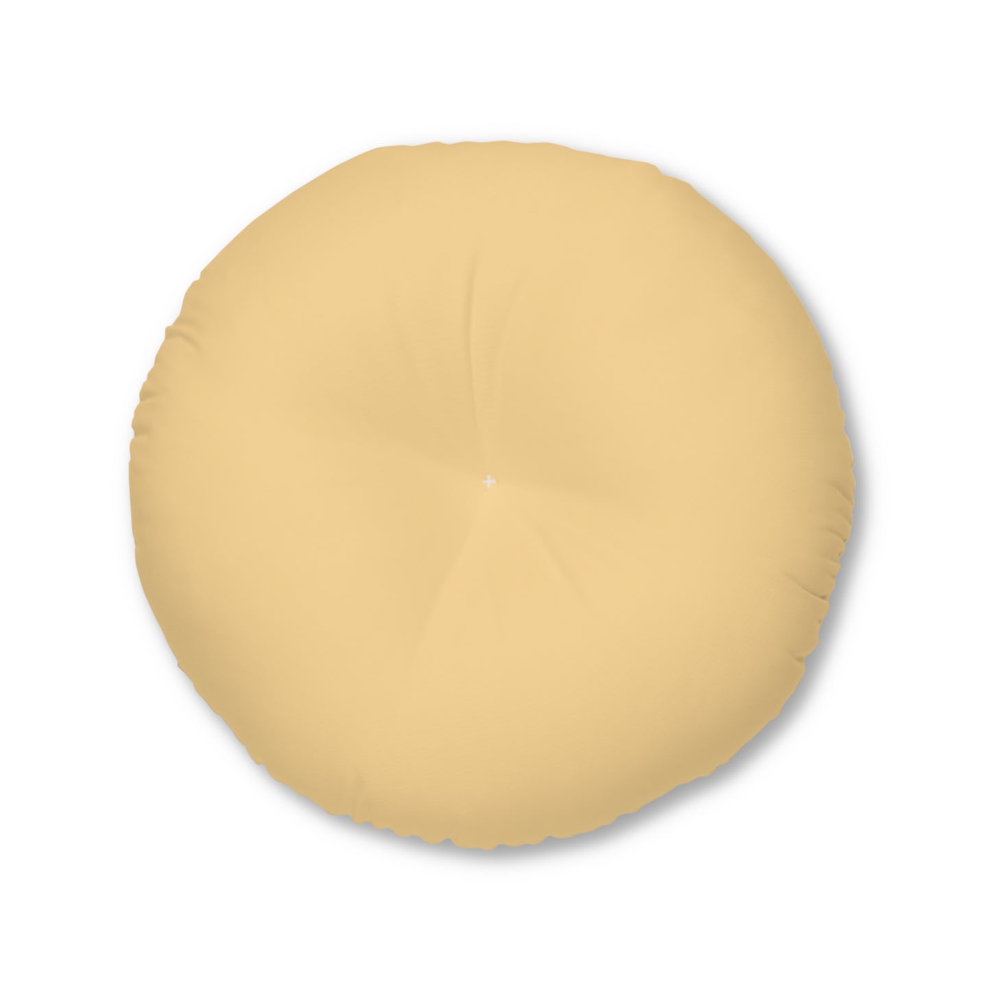 Round Tufted Floor Pillow - Yellow Sunrise