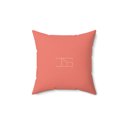 Faux Suede Throw Pillow - Salmon