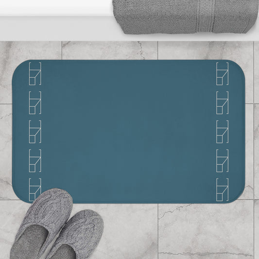 Memory Foam Bath Mat - Light Steel Blue