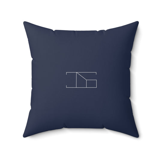 Faux Suede Throw Pillow - Night Cobalt