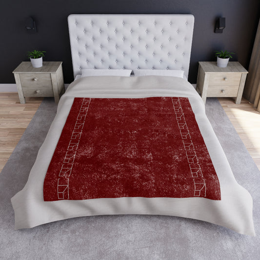 Velveteen Blanket - Barn Red 28