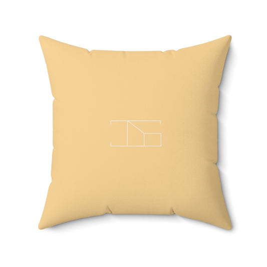 Faux Suede Throw Pillow - Yellow Sunrise