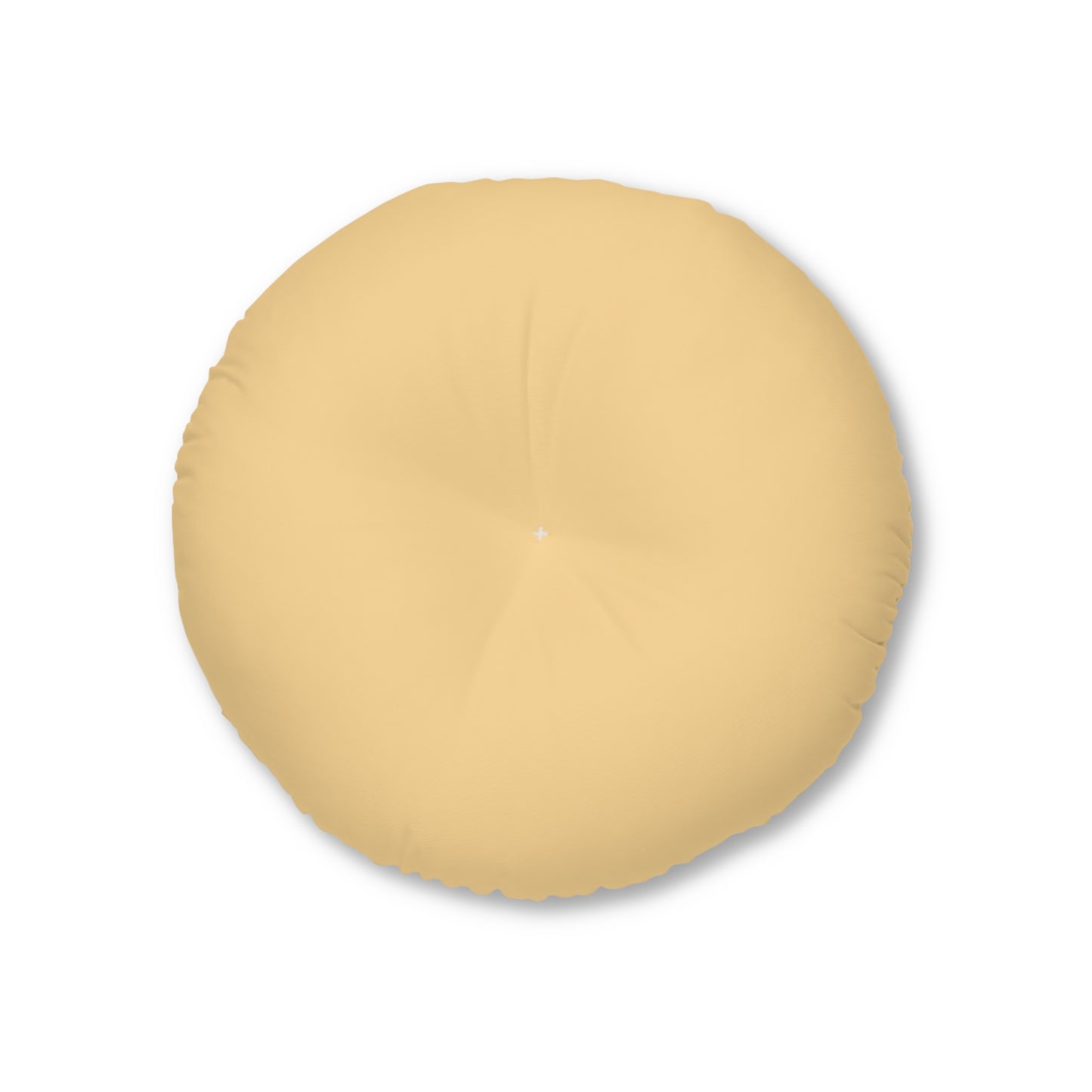 Round Tufted Floor Pillow - Yellow Sunrise