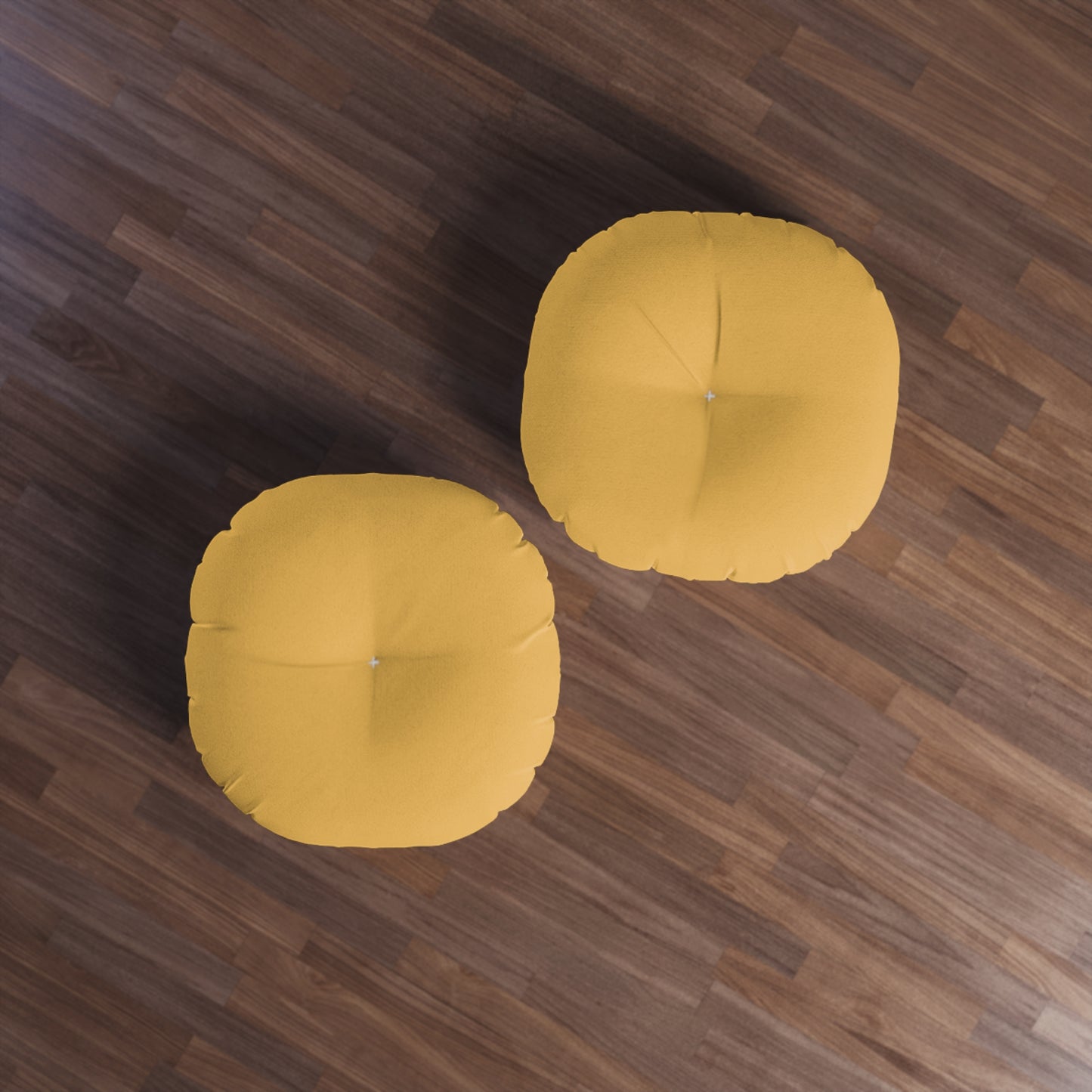 Round Tufted Floor Pillow - Hunyadi Yellow