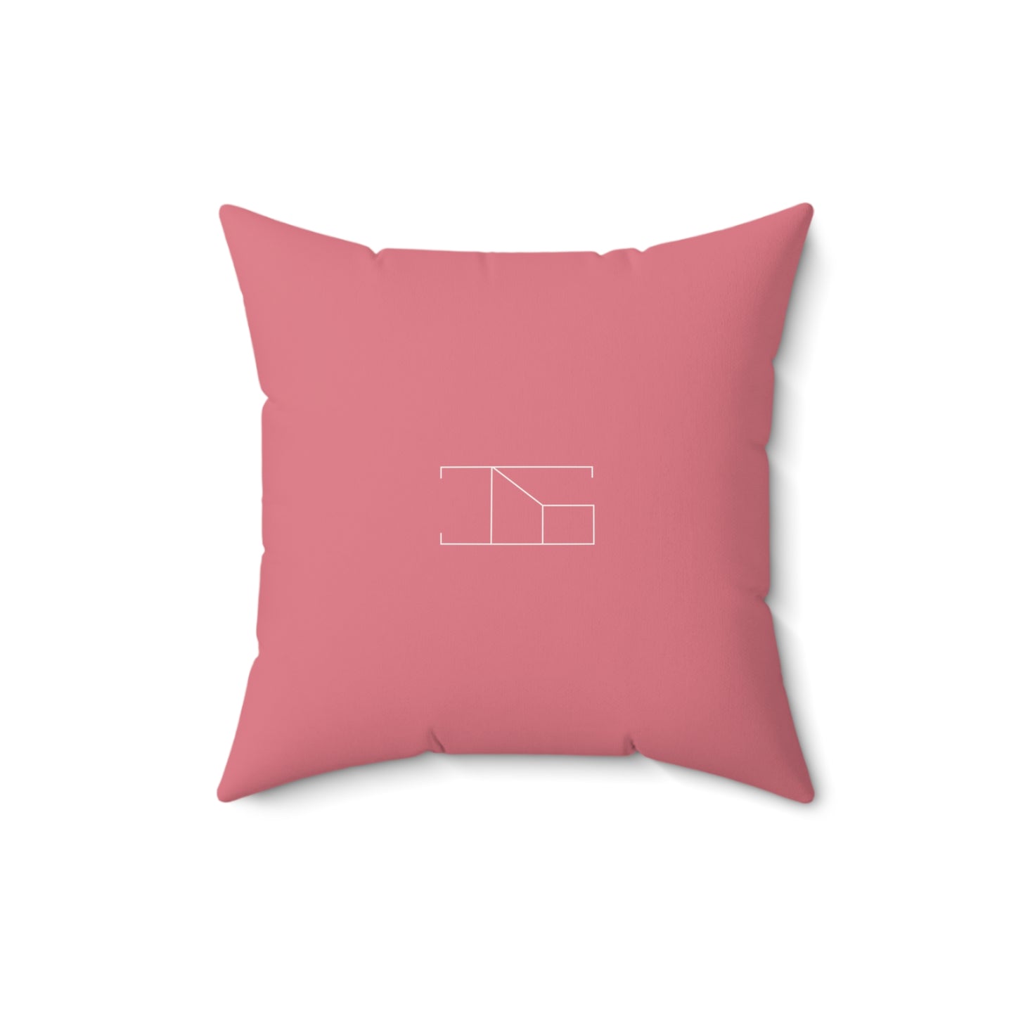 Faux Suede Throw Pillow - Light Coral