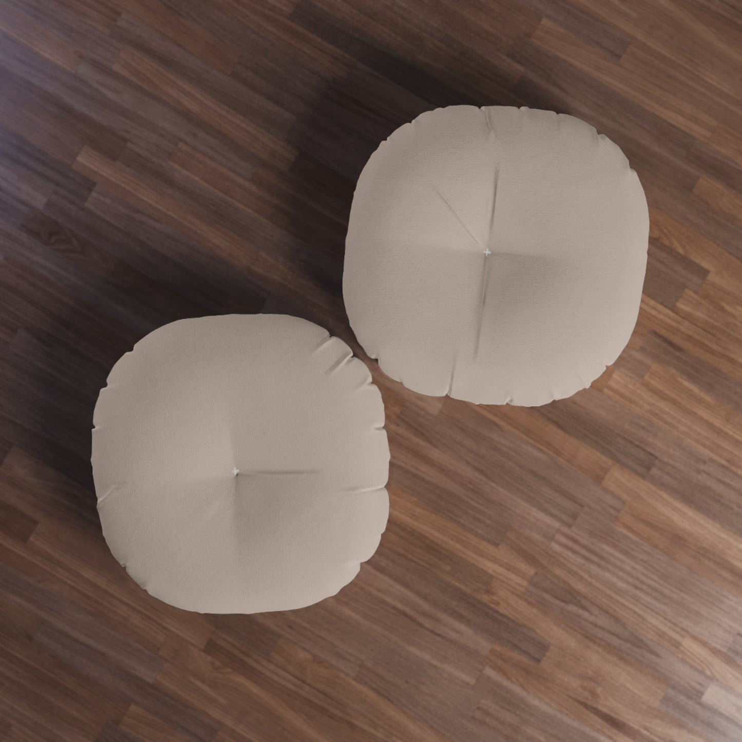 Round Tufted Floor Pillow - Desert Khaki