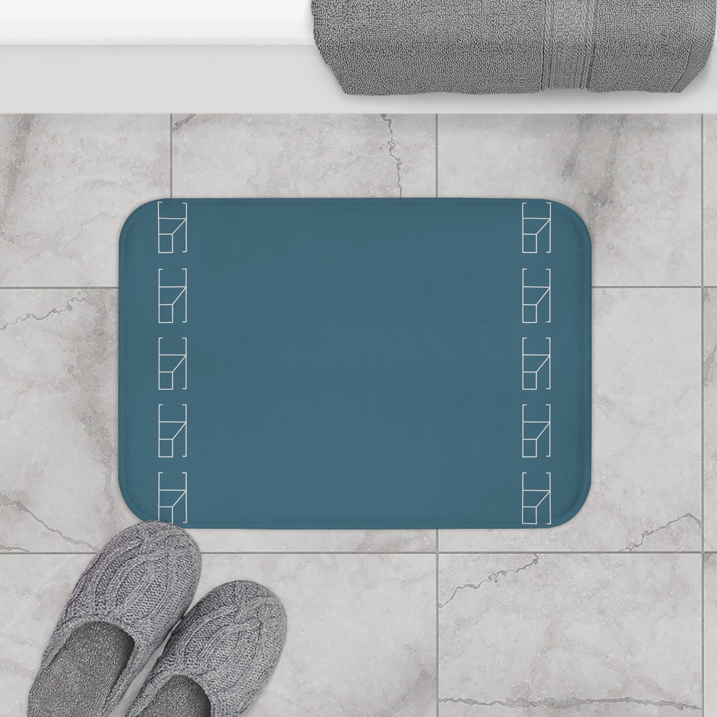 Memory Foam Bath Mat - Light Steel Blue