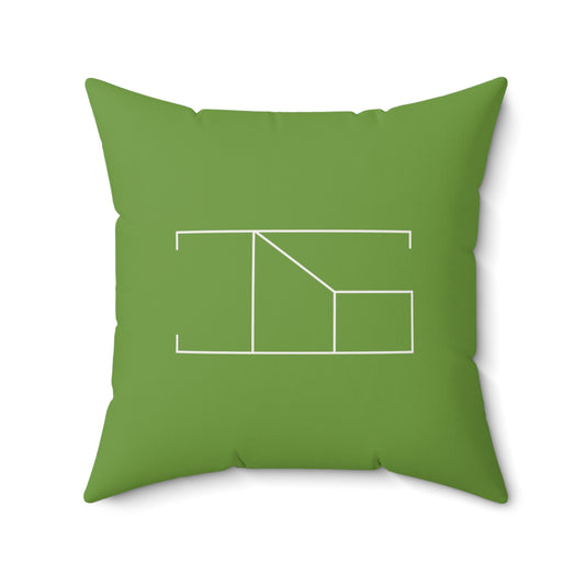 Faux Suede Throw Pillow - Matcha