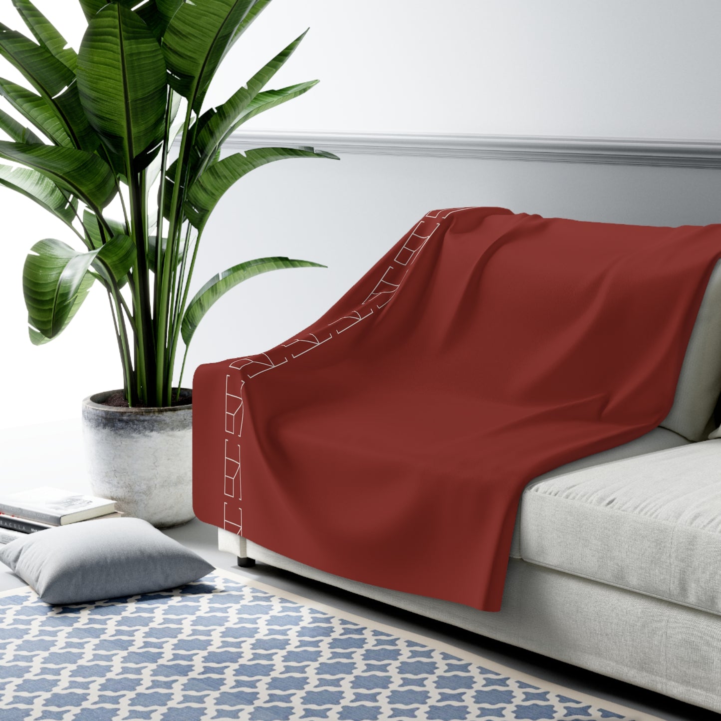 Sherpa Fleece Blanket - Burnt Umber