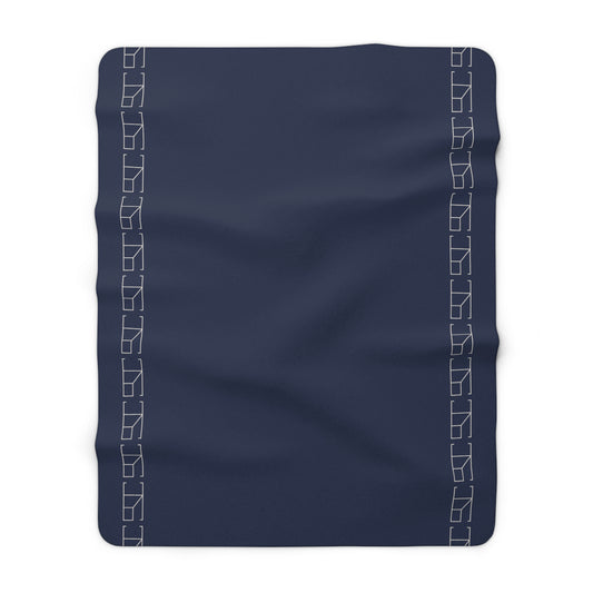 Sherpa Fleece Blanket - Night Cobalt
