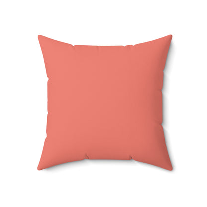 Faux Suede Throw Pillow - Salmon