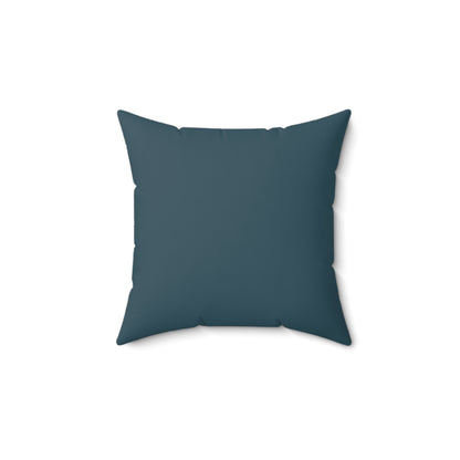 Faux Suede Throw Pillow - Steel Blue