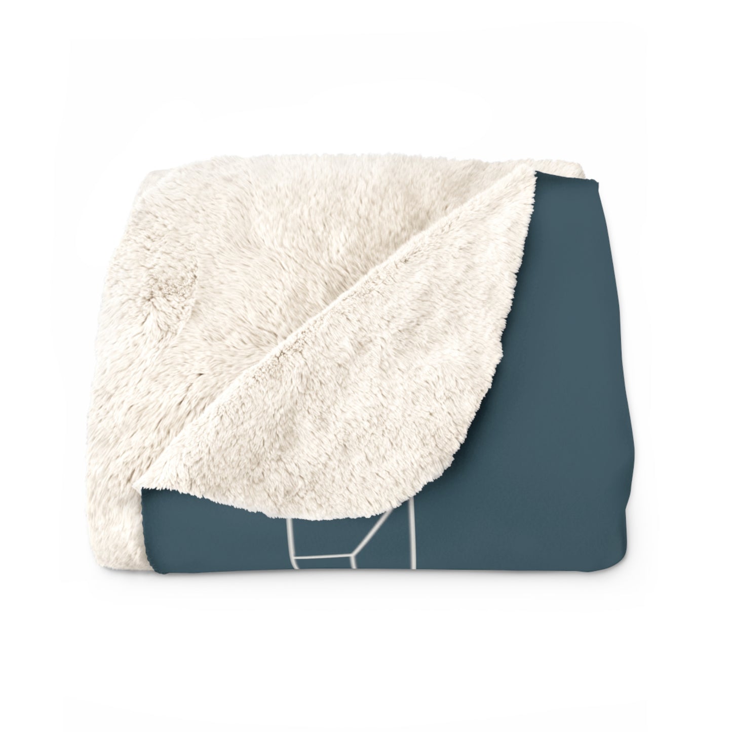 Sherpa Fleece Blanket - Steel Blue