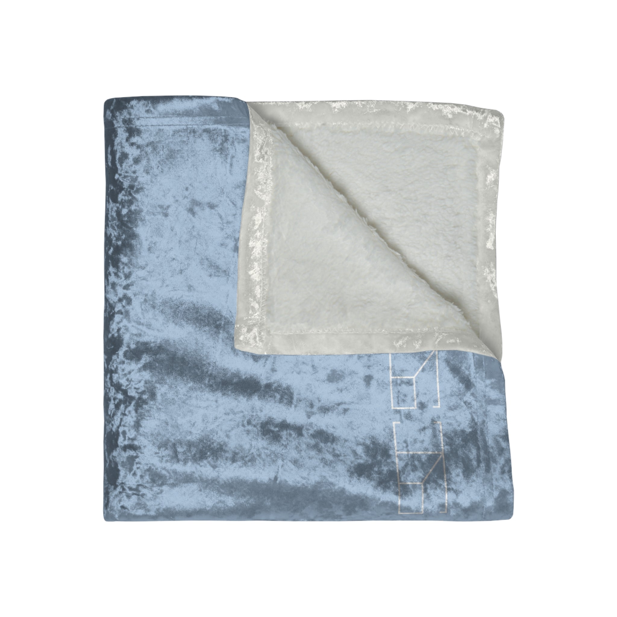 Velveteen Blanket - Blue Mist