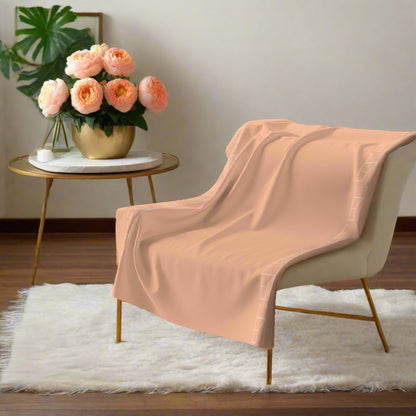 Sherpa Fleece Blanket - Peach