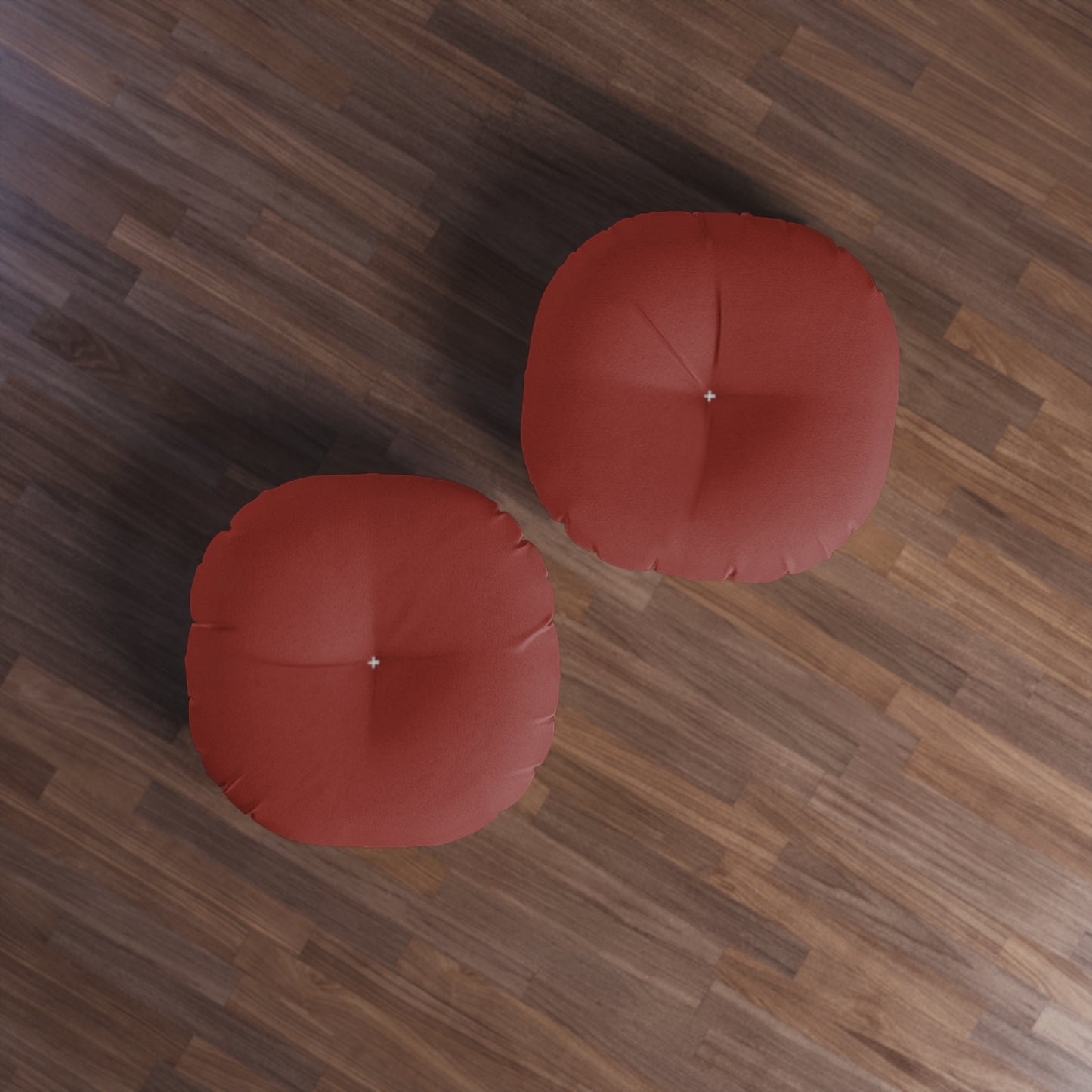 Round Tufted Floor Pillow - Burnt Umber