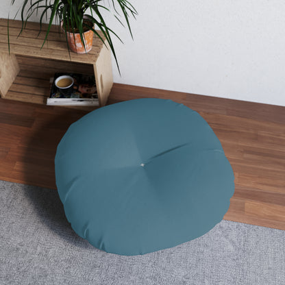 Round Tufted Floor Pillow - Light Steel Blue