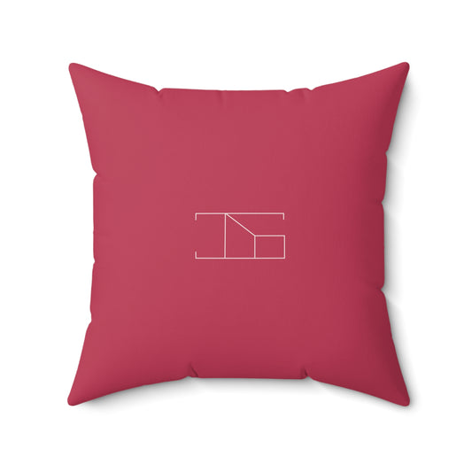 Faux Suede Throw Pillow - Cerise