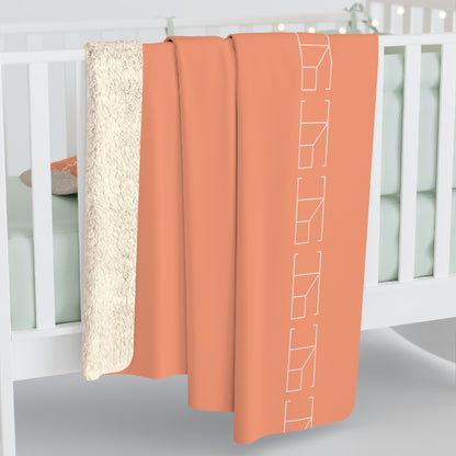 Sherpa Fleece Blanket - Tangerine