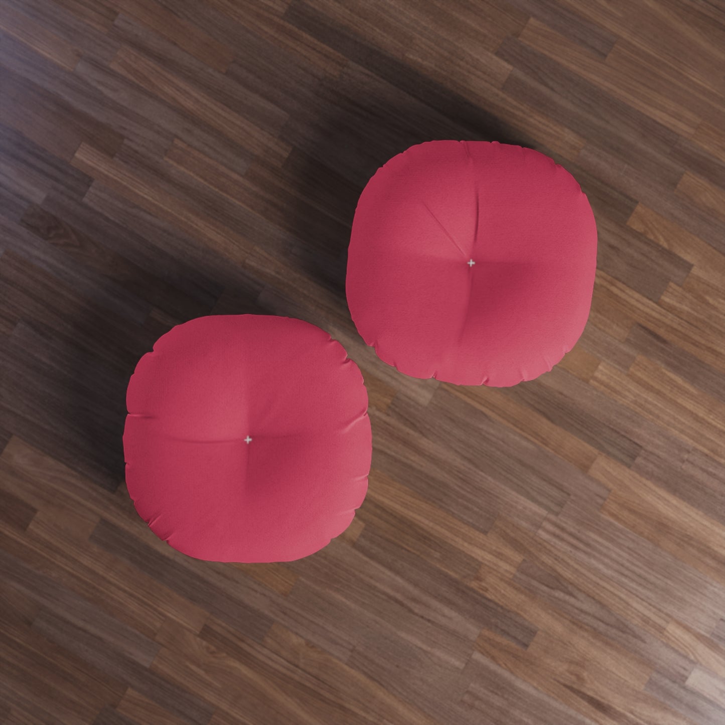 Round Tufted Floor Pillow - Cerise