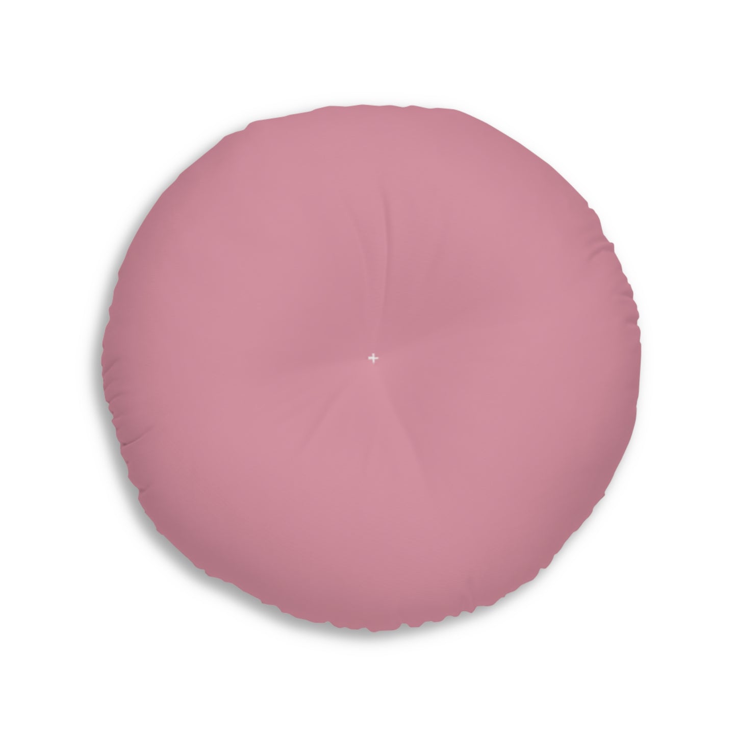 Round Tufted Floor Pillow - Vintage Puce Pink