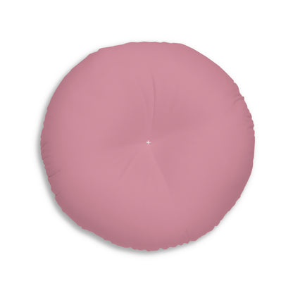 Round Tufted Floor Pillow - Vintage Puce Pink