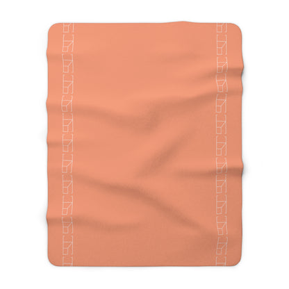 Sherpa Fleece Blanket - Tangerine