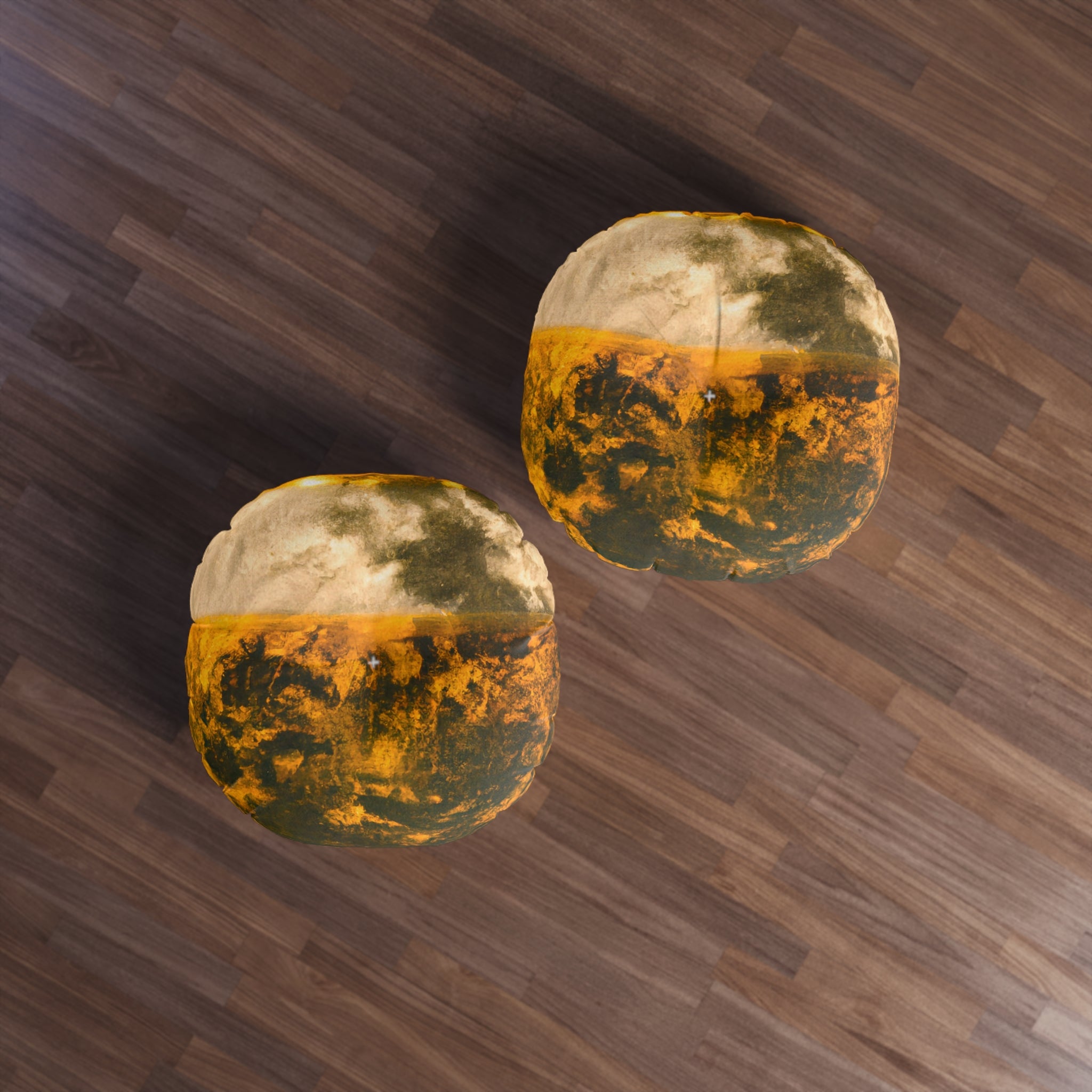 Gilded Twilight Collection - Round Tufted Floor Pillow