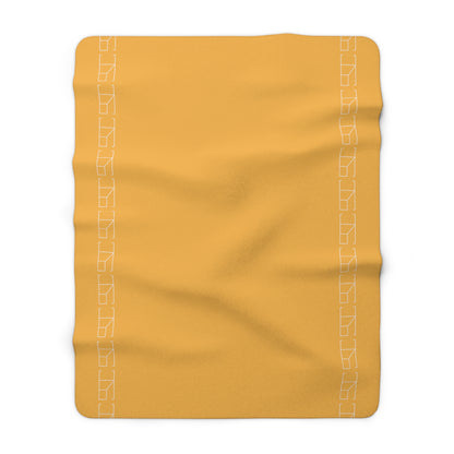 Sherpa Fleece Blanket - Hunyadi Orange