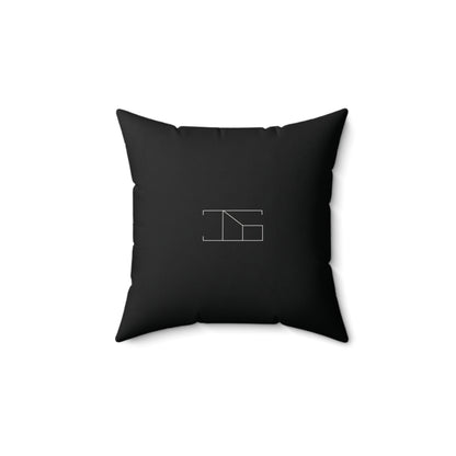 Faux Suede Throw Pillow - Obsidian Noir