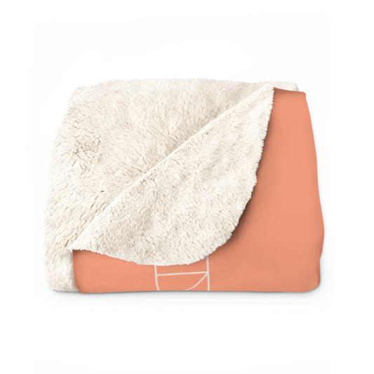 Sherpa Fleece Blanket - Tangerine