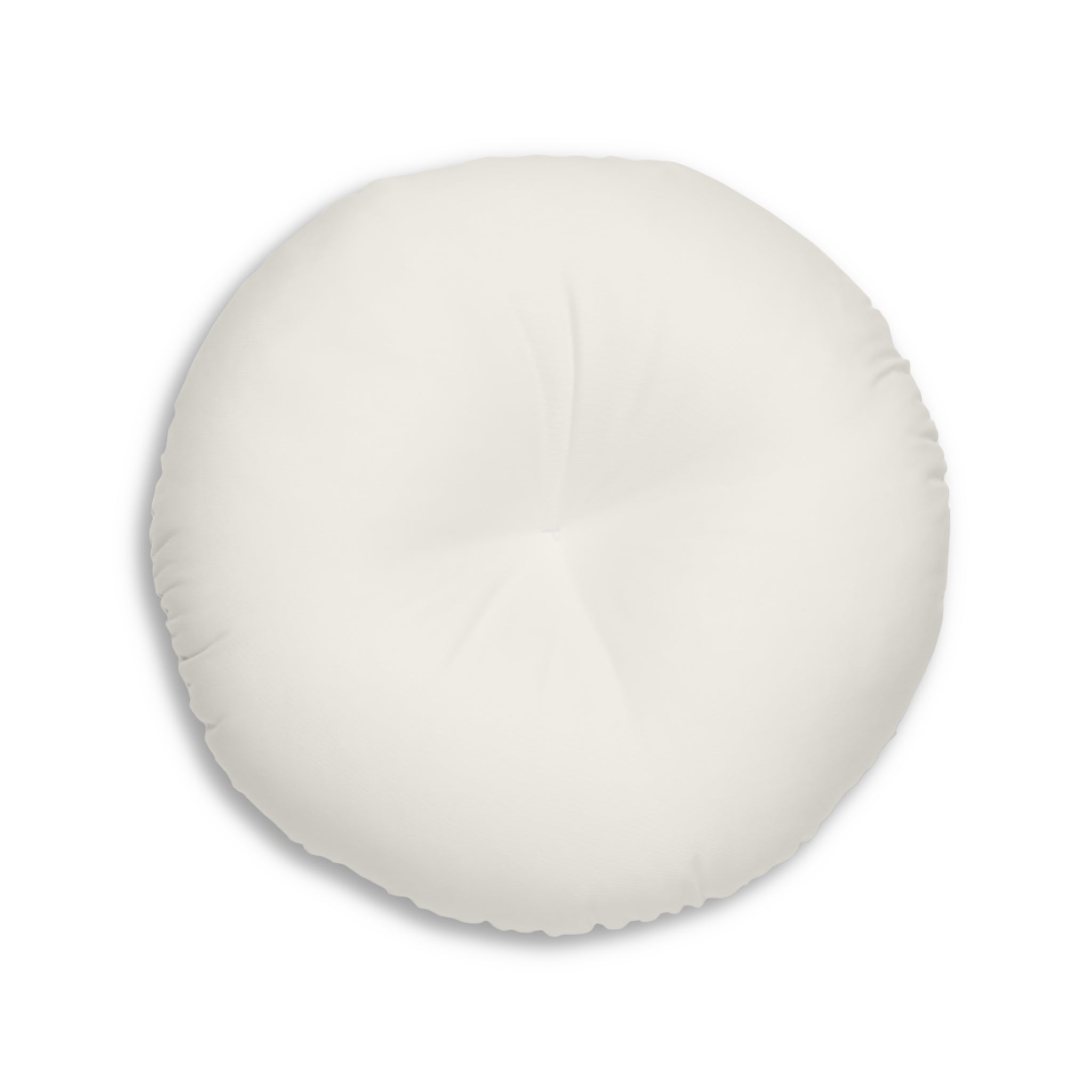 Round Tufted Floor Pillow - Bone White