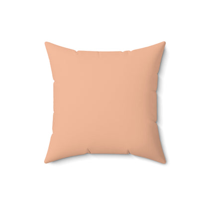 Faux Suede Throw Pillow - Peach