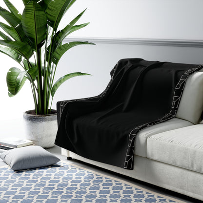 Sherpa Fleece Blanket - Obsidian Noir