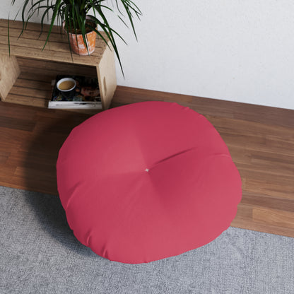 Round Tufted Floor Pillow - Cerise