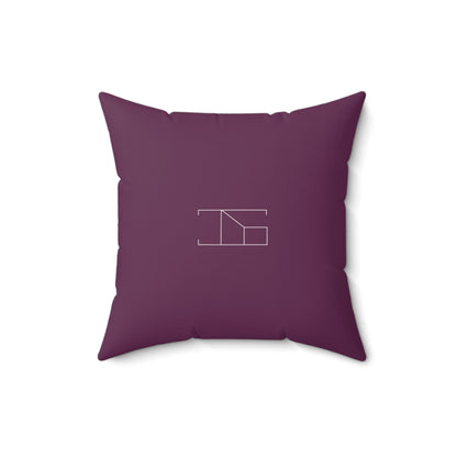 Faux Suede Throw Pillow - Plum Wine