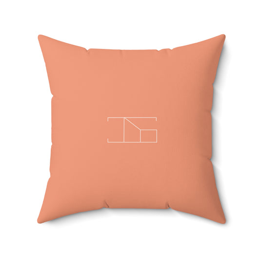 Faux Suede Pillow - Tangerine