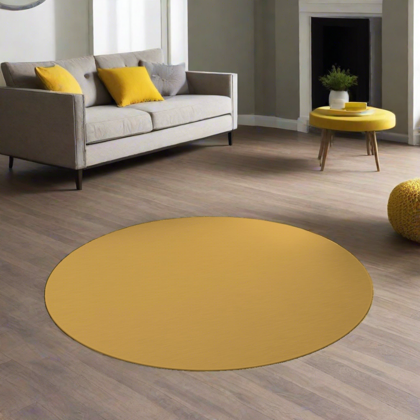 Round Rug - Hunyadi Yellow