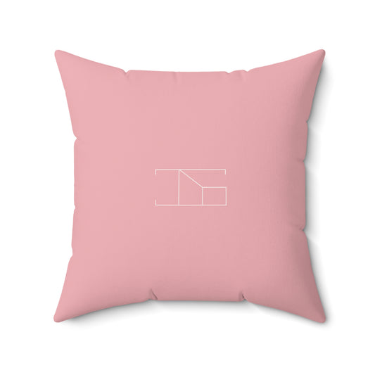 Faux Suede Throw Pillow - Cherry Blossom