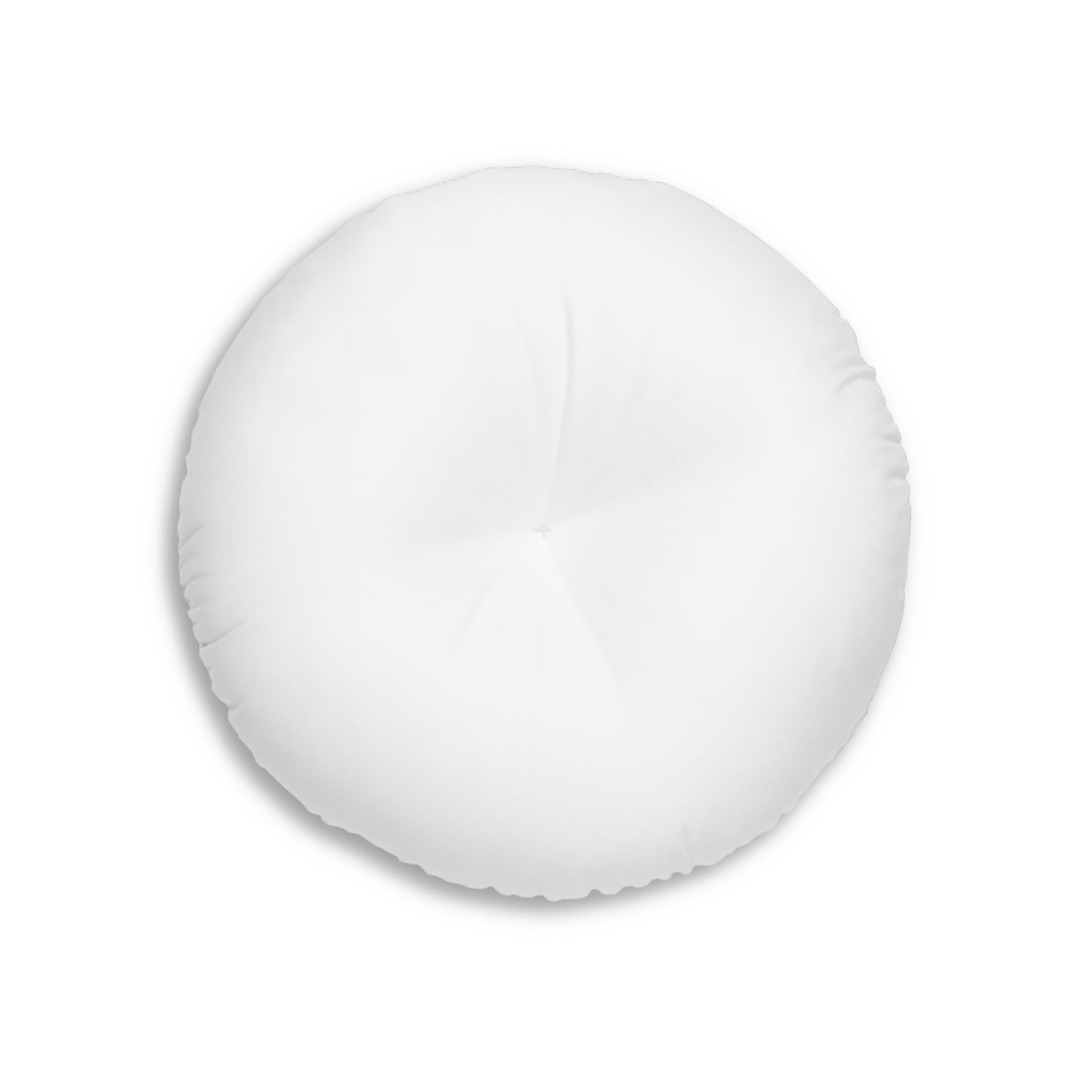 Round Tufted Floor Pillow - Pure White
