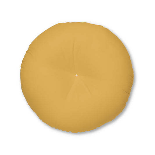 Round Tufted Floor Pillow - Hunyadi Yellow