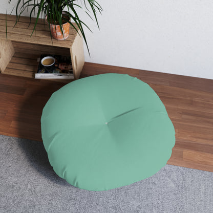 Round Tufted Floor Pillow - Serenity Sage