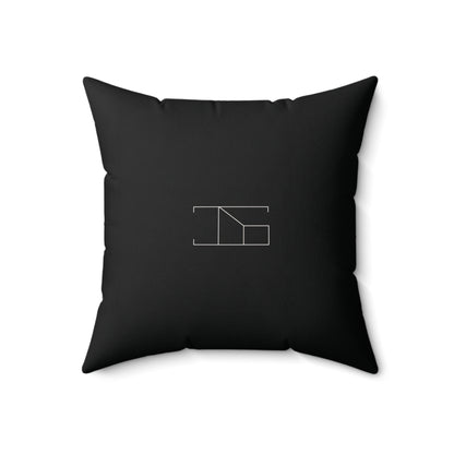 Faux Suede Throw Pillow - Obsidian Noir