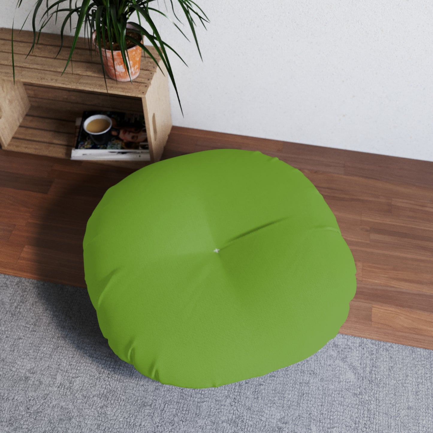 Round Tufted Floor Pillow - Matcha