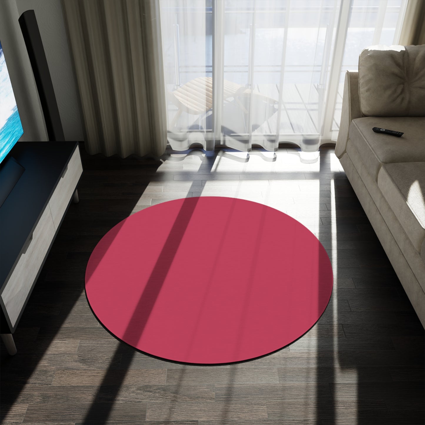 Round Rug - Cerise