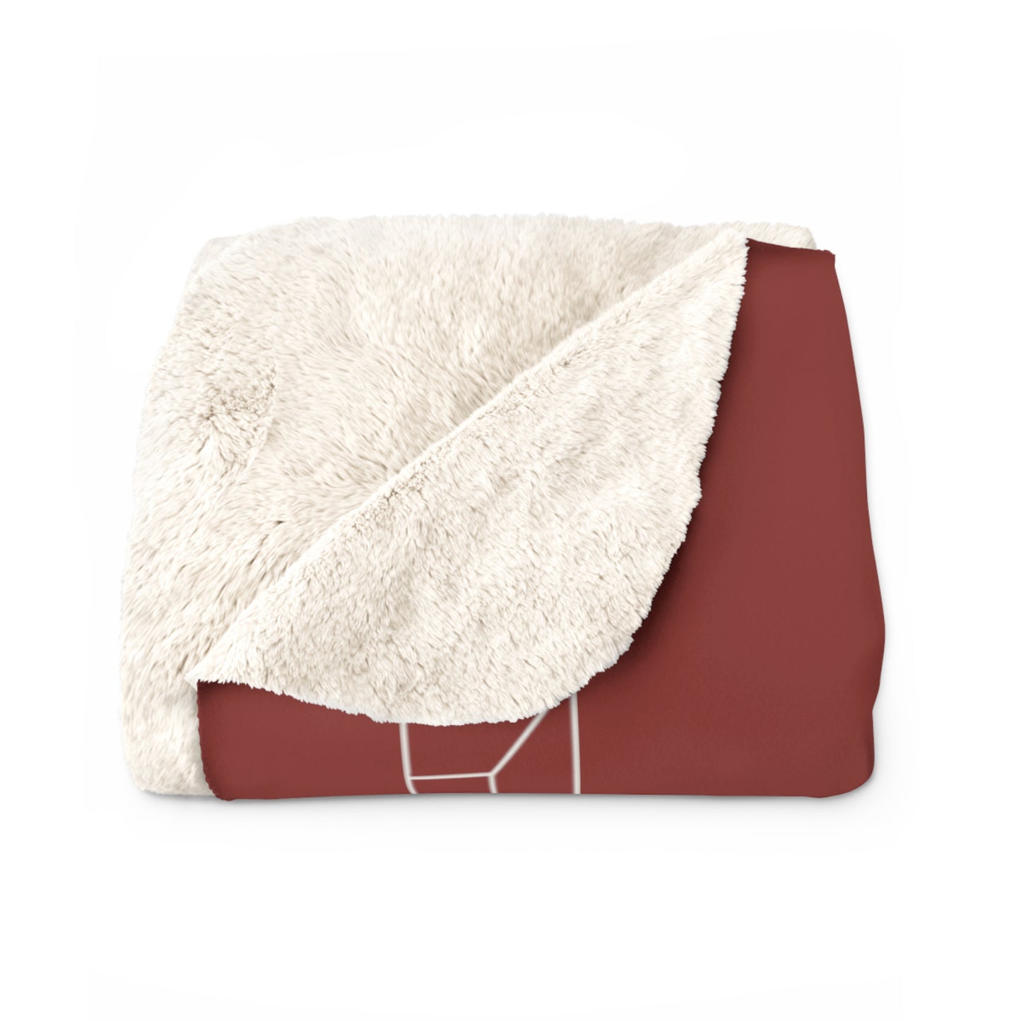 Sherpa Fleece Blanket - Burnt Umber